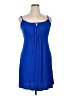 Max Studio Solid Blue Casual Dress Size XL - photo 1