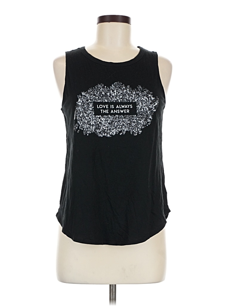 Pre-owned Express One Eleven Sleeveless T-shirt In Black