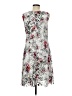 Tahari 100% Polyester Floral Multi Color Gray Cocktail Dress Size 8 - photo 2