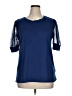 Les Amis Blue 3/4 Sleeve T-Shirt Size 1X - photo 1