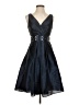 Boutique + 100% Polyester Solid Blue Cocktail Dress Size 2 - photo 1