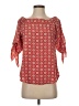 Renee C. 100% Polyester Red 3/4 Sleeve Blouse Size XS - photo 1
