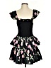 LoveShackFancy Floral Black Cocktail Dress Size 4 - photo 1