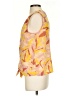 Nine West 100% Polyester Print Yellow Sleeveless Blouse Size S - photo 5