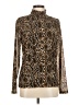 DKNY Animal Print Brown Long Sleeve Blouse Size M - photo 1