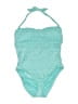 Unbranded Hearts Teal One Piece Swimsuit Size M (estimated) - photo 1