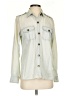 Current/Elliott Ivory Long Sleeve Button-Down Shirt Size Sm (1) - photo 1