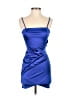 Windsor 100% Polyester Solid Blue Cocktail Dress Size S - photo 1