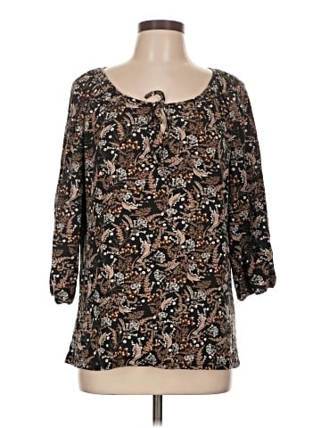 Garnet Hill 3/4 Sleeve Blouse (view 1)