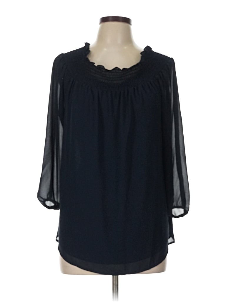 Pre-owned Michael Michael Kors 3/4 Sleeve Blouse In Black