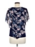 Naif 100% Polyester Blue Short Sleeve Blouse Size M - photo 2