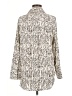 Simply Vera Vera Wang 100% Polyester Animal Print Silver Long Sleeve Blouse Size M - photo 2