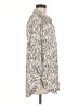 Simply Vera Vera Wang 100% Polyester Animal Print Silver Long Sleeve Blouse Size M - photo 4