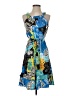 Aryeh 100% Polyester Paisley Blue Casual Dress Size S - photo 1