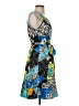 Aryeh 100% Polyester Paisley Blue Casual Dress Size S - photo 4
