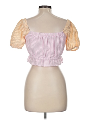 Blue Blush Short Sleeve Blouse (view 2)