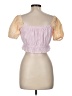 Blue Blush Pink Short Sleeve Blouse Size M - photo 2