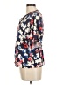 Elle 100% Rayon Floral Blue Short Sleeve Blouse Size M - photo 5