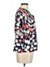 Elle 100% Rayon Floral Blue Short Sleeve Blouse Size M - photo 4