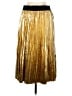 Lularoe 100% Polyester Metallic Gold Casual Skirt Size M - photo 2