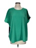 Vince Camuto 100% Polyester Color Block Green Short Sleeve Blouse Size S - photo 1