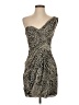 Max and Cleo Animal Print Tan Cocktail Dress Size 2 - photo 1