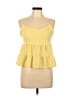 Willow & Root 100% Polyester Yellow Sleeveless Top Size L - photo 1