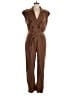 Zara Chevron-herringbone Brown Jumpsuit Size M - photo 1