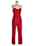 Express Solid Red Jumpsuit Size 6 - photo 1