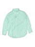 Crewcuts 100% Cotton Solid Teal Long Sleeve Button-Down Shirt Size 6 - 7 - photo 1