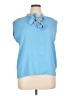 Ann Taylor LOFT 100% Polyester Blue Sleeveless Blouse Size L - photo 1