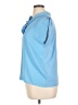 Ann Taylor LOFT 100% Polyester Blue Sleeveless Blouse Size L - photo 5