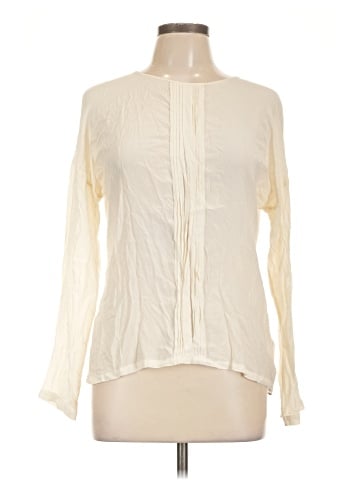 Massimo Dutti Long Sleeve Silk Top (view 1)