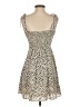 GB 100% Polyester Animal Print Ivory Cocktail Dress Size S - photo 2