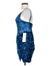 Unbranded 100% Polyester Stars Blue Cocktail Dress Size 4 - photo 5