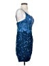 Unbranded 100% Polyester Stars Blue Cocktail Dress Size 4 - photo 4