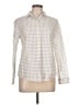 J. McLaughlin Polka Dots Ivory Long Sleeve Button-Down Shirt Size 10 - photo 1