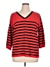 Talbots Stripes Red Pullover Sweater Size XL - photo 1