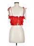 Doublju 100% Cotton Red Sleeveless Top Size M - photo 2
