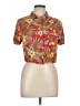 Forever 21 Tropical Brown Short Sleeve Blouse Size L - photo 1