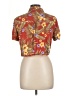 Forever 21 Tropical Brown Short Sleeve Blouse Size L - photo 2
