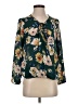Wishful Park 100% Polyester Floral Green 3/4 Sleeve Blouse Size S - photo 1