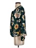 Wishful Park 100% Polyester Floral Green 3/4 Sleeve Blouse Size S - photo 5