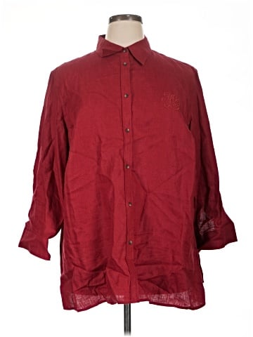 Lauren by Ralph Lauren 3/4 Sleeve Button-Down Shirt (view 1)
