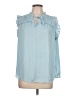 Maison d' Amelie 100% Polyester Blue Sleeveless Blouse Size L - photo 1