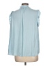 Maison d' Amelie 100% Polyester Blue Sleeveless Blouse Size L - photo 2