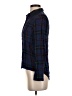 Stoosh 100% Rayon Plaid Blue Long Sleeve Button-Down Shirt Size XS - photo 5
