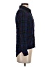 Stoosh 100% Rayon Plaid Blue Long Sleeve Button-Down Shirt Size XS - photo 4