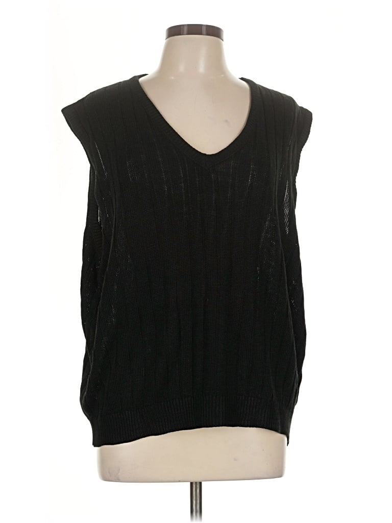 Pre-owned Assorted Brands Sleeveless Blouse In Black