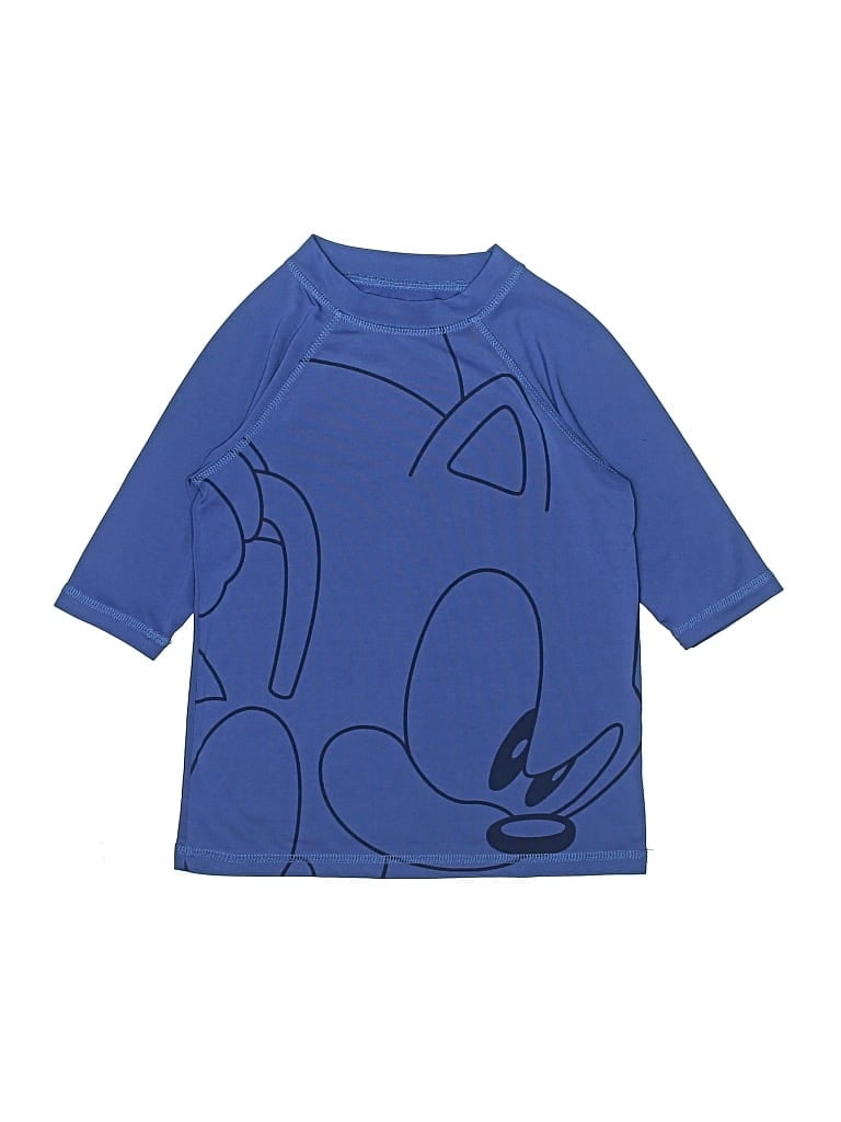 Pre-owned Unbranded Kids' 3/4 Sleeve T-shirt In Blue
